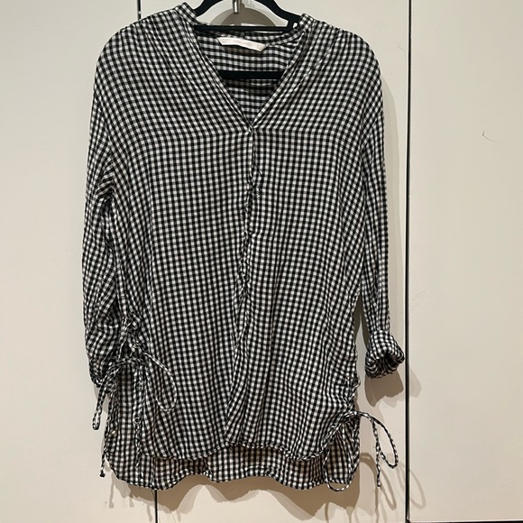 Zara size small gingham button down - Picture 1 of 2